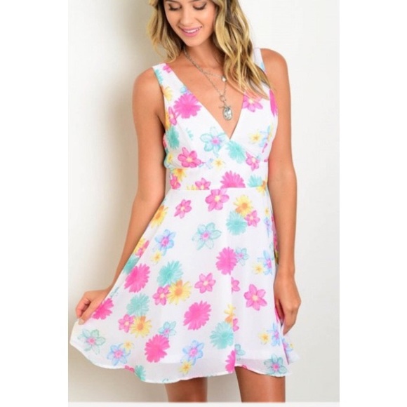 *LAST ONE* Spring Floral Chiffon Dress - Picture 7 of 7